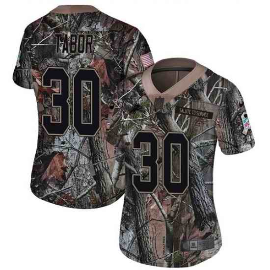 Nike Lions #30 Teez Tabor Camo Women Stitched NFL Limited Rush Realtree Jersey